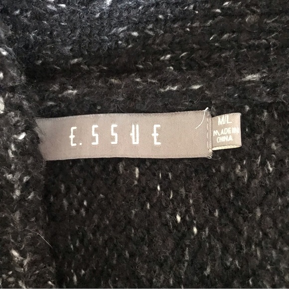 Essue Black Open Cardigan, M/L - Picture 12 of 14